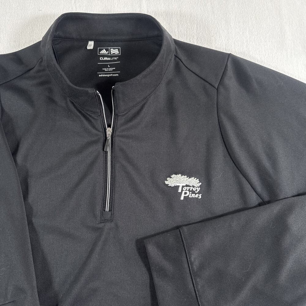 Torrey Pines 09 Adidas Climalite Golf Course Quarter Zip Pockets Mens Large